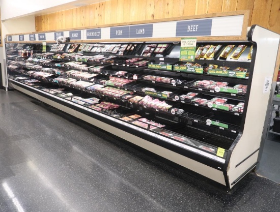 Tyler refrigerated multi-deck cases, 28' run (12+8+8)