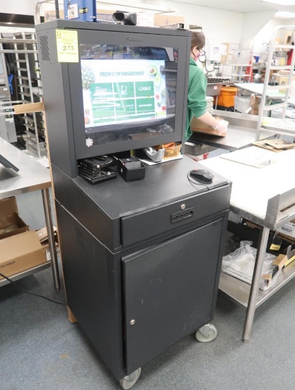 computer cart, on casters