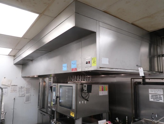 exhaust hood w/ make-up air & fire protection