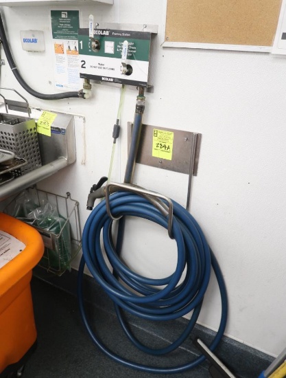 high pressure hose w/ cleaning chemicals, on stainless reel