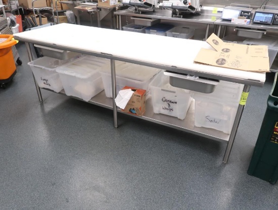 poly-top table w/ undershelf