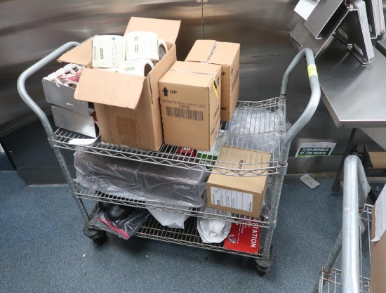 wire shelving stocking cart