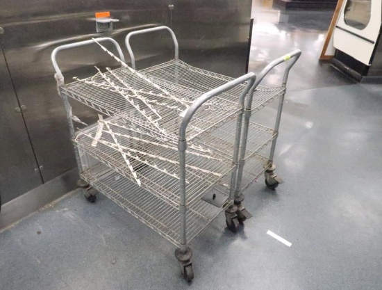 wire shelving stocking cart