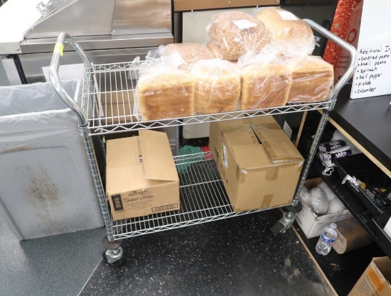 wire shelving stocking cart
