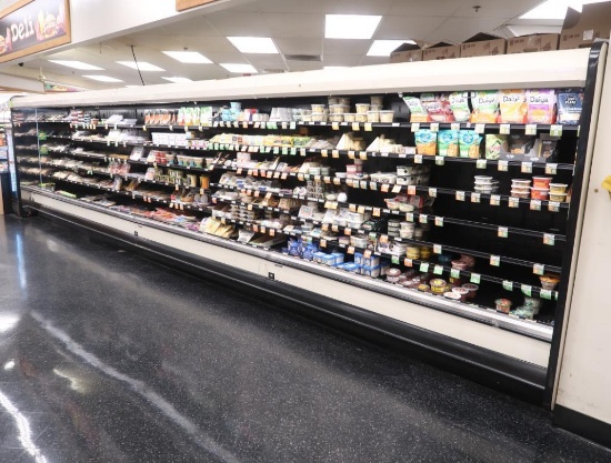 Hillphoenix refrigerated multi-deck cases, 28' run (12+8+8)