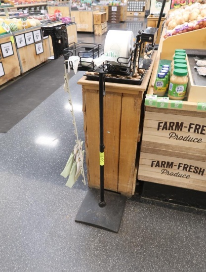 produce dual bag dispensers, on floor stand