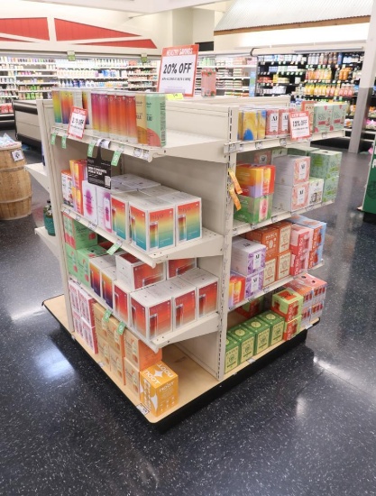 Lozier 4-sided merchandising shelving island