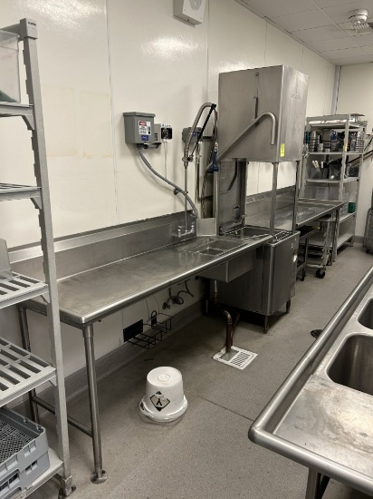2019 HOBART COMMERCIAL DISHWASHER W/ LEAD IN AND OUT TABLES
