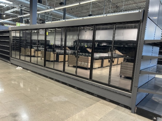 24FT RUN OF 2019 HILL PHOENIX MULTIDECK CASES W/ MED TEMP DOORS