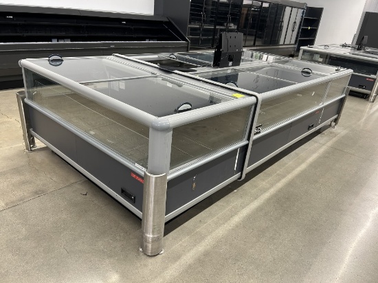 3 CASE SETUP OF 2019 ARNEG REMOTE DUAL TEMP BUNKERS W/ SLIDING DOORS
