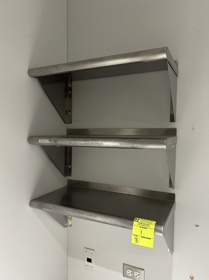 24IN X 12IN STAINLESS STEEL WALL SHELVES