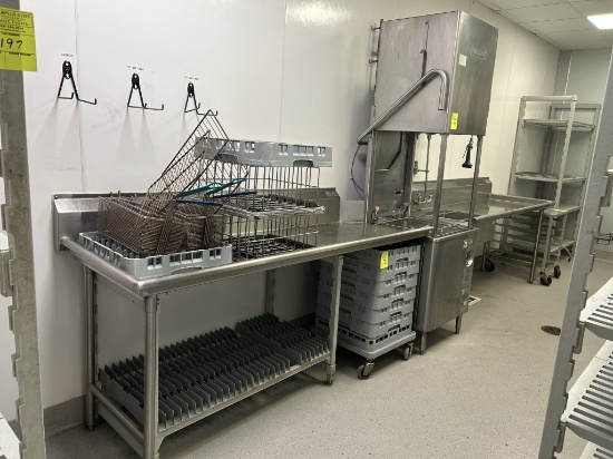 2019 HOBART COMMERCIAL DISHWASHER W/ IN AND OUT TABLES