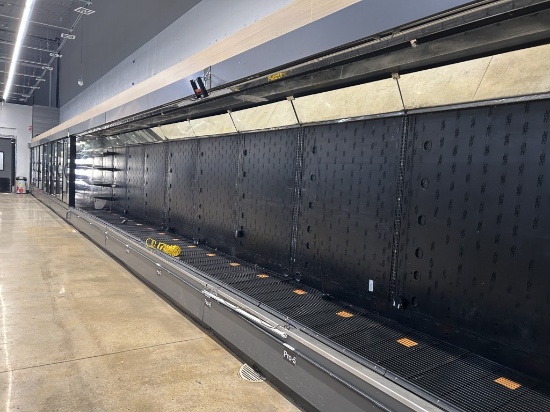 72FT RUN OF 2019 HILL PHOENIX MULTIDECK PRODUCE CASES W/ MED TEMP DOORS