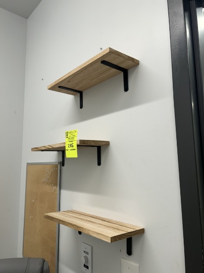 17IN X 6IN WOODEN WALL SHELVES