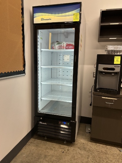BLUE AIR SELF CONTAINED GLASS DOOR BEVERAGE COOLER
