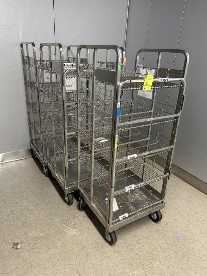 26IN X 26IN X 66IN STAINLESS DAIRY STOCKING CARTS
