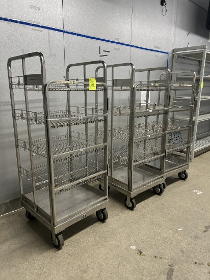 26IN X 26IN X 66IN STAINLESS DAIRY STOCKING CARTS