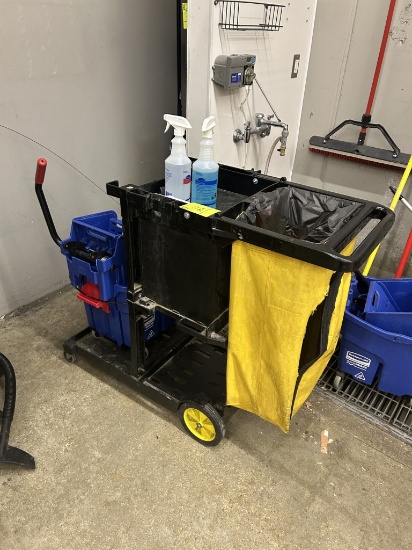 JANITORIAL CART W/ MOP BUCKET