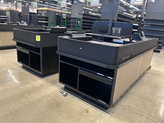 2020 KILLION U-SHAPED SINGLE BELT CHECKLANES W/ SHARED EMPLOYEE STATION