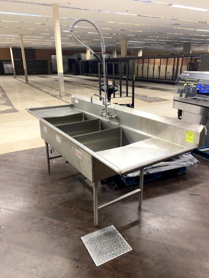 Three Compartment Stainless Sink