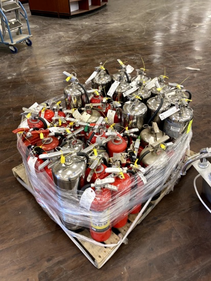 Pallet Of Fire Extinguishers