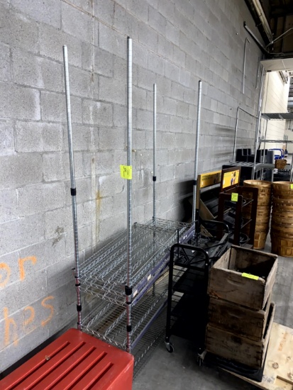 4FT WIDE METRO RACK AND EXTRA 3FT SHELVES