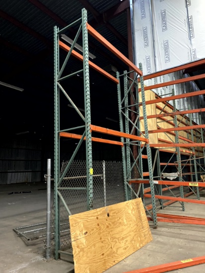 FOUR SECTIONS OF PALLET RACKING