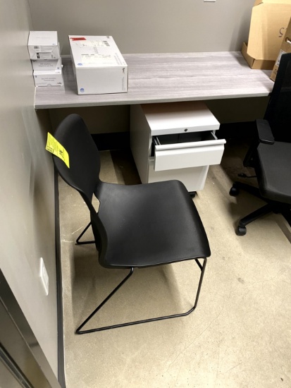 TWO CHAIRS AND ONE TWO DRAWER CABINET