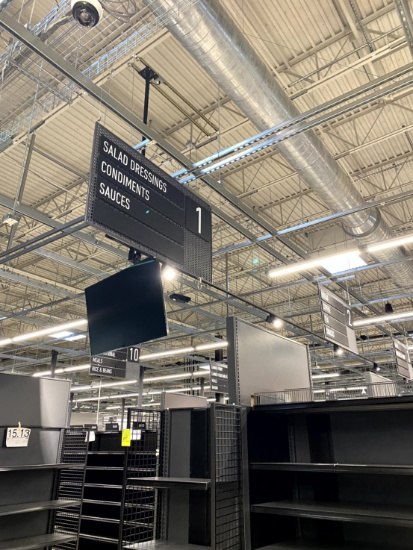 Aisle Markers On Sales Floor