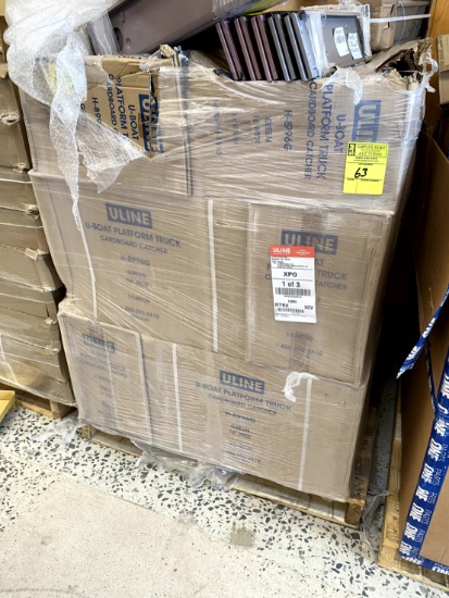 PALLET OF U-LINE 16" WIDE U-BOAT CARDBOARD CATCHERS