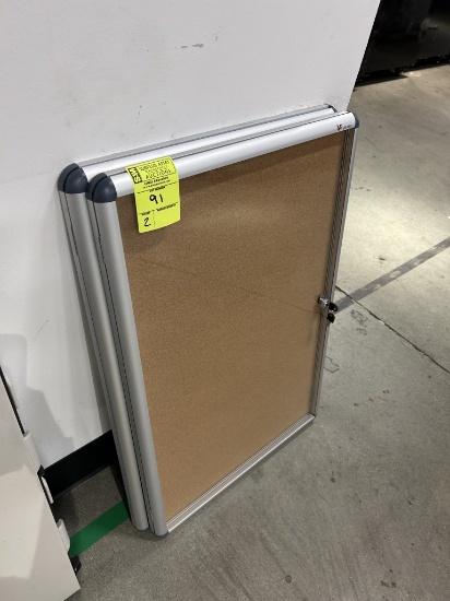 Viz Pro 36in X 24in Locking Bulletin Boards