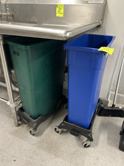 Trash Cans W/ Dolleys