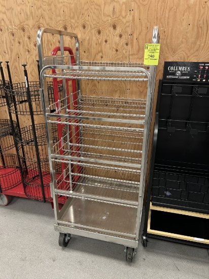 27in X 27in X 66in Stainless Dairy Stocking Cart