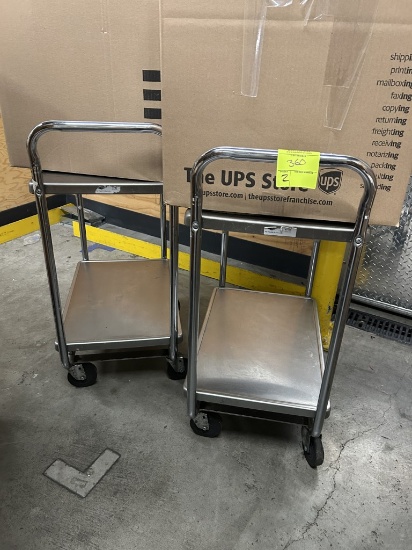 Vollrath 24in X 16in X 36in Stainless Steel Two-Tier Carts