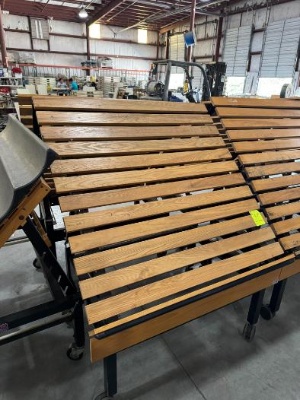 produce display table w/ steel frame and adj. tilt
