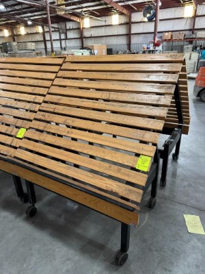 produce display table w/ steel frame and adj. tilt