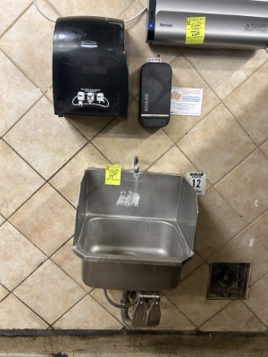 Sani-Lav Knee-Operated Hand Sink W/ Soap And Paper Towel Dispenser