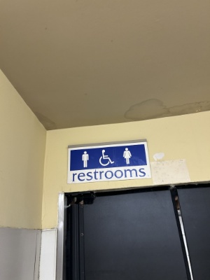 Restrooms Sign