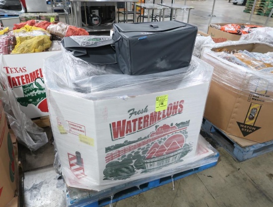 crate of insulated cooler bags