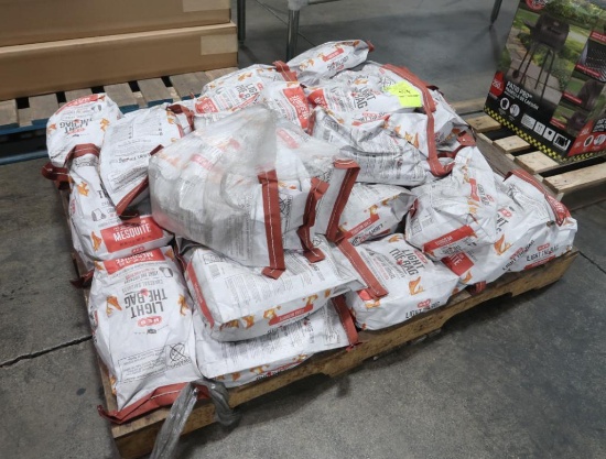 pallet of charcoal briquets