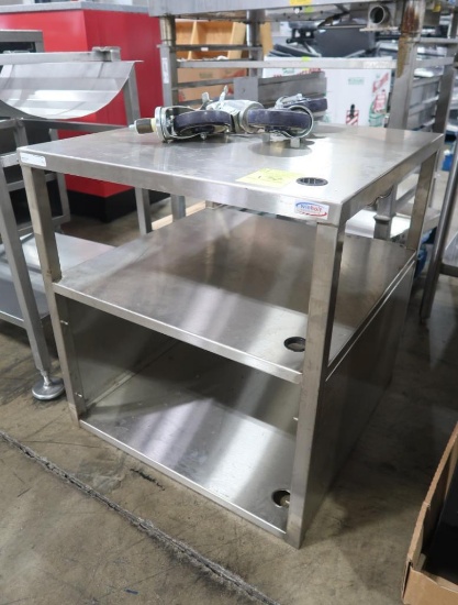 stainless equipment stand, w/ undershelf & casters