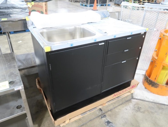 Royston steel cabinet w/ sink & stainless top