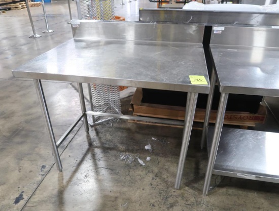 stainless table w/ backsplash