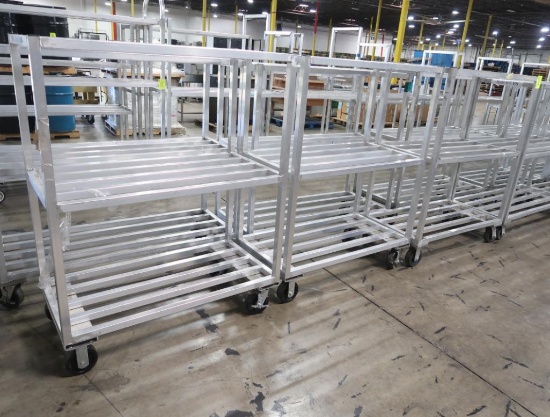 aluminum dunnage racks, on casters