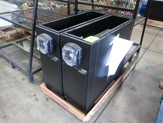 Royston steel lid dispenser cabinet, missing top
