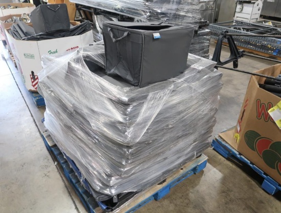 outdoor plant merchandiser racks, 2) pallets