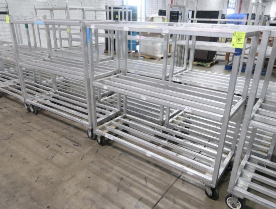 aluminum dunnage racks, on casters