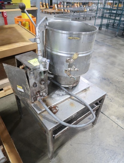 Groen 40qt stainless electric kettle on stand