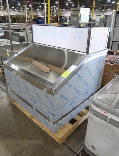 stainless non-refrigerated prep table & merchandiser