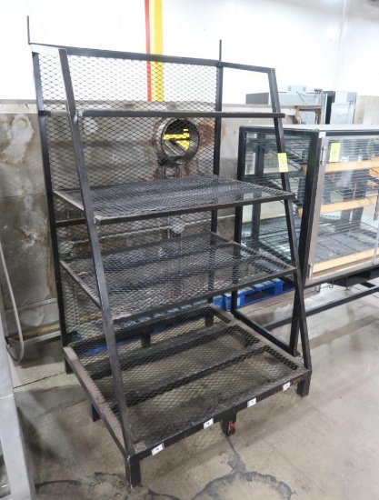 4-tier slanted steel wire shelf